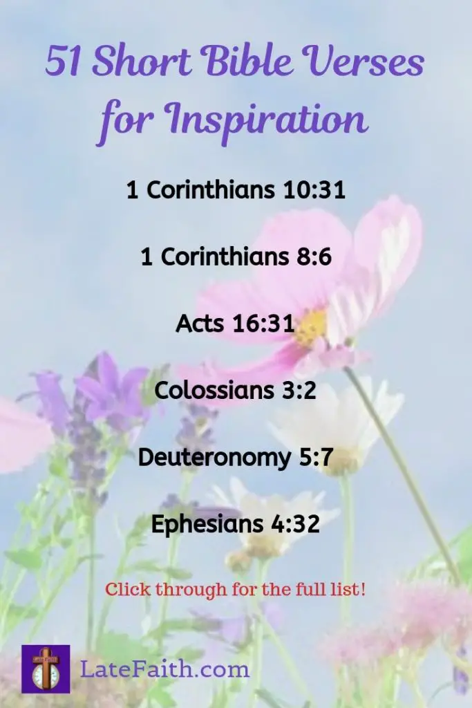 51 Short Bible Verses for Inspiration - Late Faith